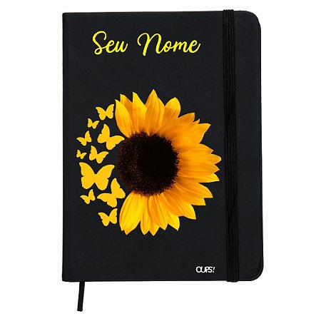 12514 - Moleskine Girassol Personalizado com Nome