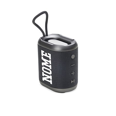 4362 - Caixa de Som Cinza Personalizada com Nome