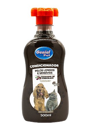 Condicionador Chocolate p/ Cães e Gatos Pelos Longos e Sensíveis 500ml