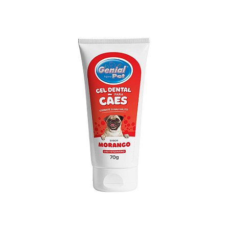 Gel Dental p/ Cães e Gatos Morango 70g