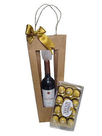 vinho e chocolates ferrero rocher