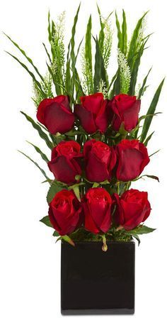 arranjo com 9 rosas