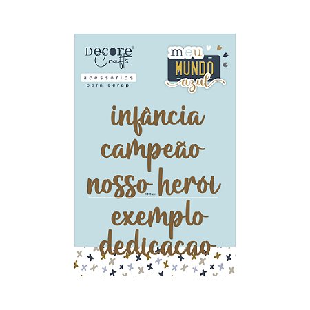 Coleção Meu Mundo Azul - Aplique deocorativo em MDF - INFANCIA - Decore Crafts