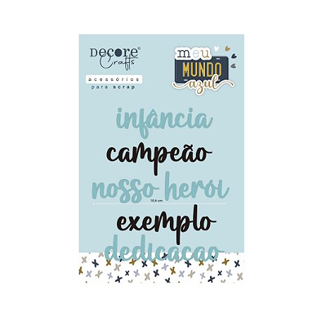 Coleção Meu Mundo Azul - Aplique deocorativo em Acrílico -  INFANCIA  - Decore Craftshttps://www.anawinterscrapbook.com.