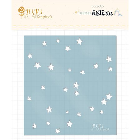 Colecao Nossa Historia - Stencil Estrelinhas - Juju Scrapbook
