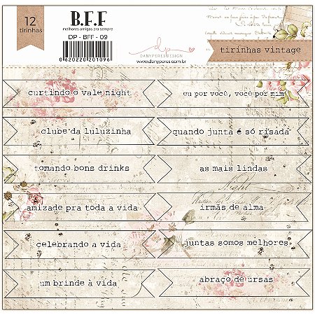 Colecao BFF - Tirinhas em Chipboard Adesivado - Dany Peres