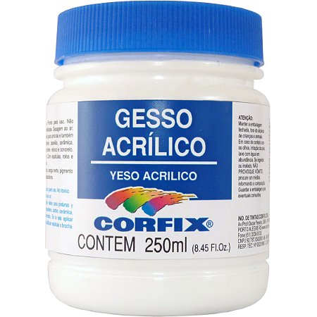 Gesso Acrílico Branco 250ml - Corfix
