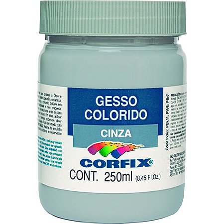Gesso Acrílico Cinza 250ml - Corfix