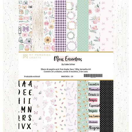 Colecao Meus Encontros - Bloco A4 - My Memories Crafts