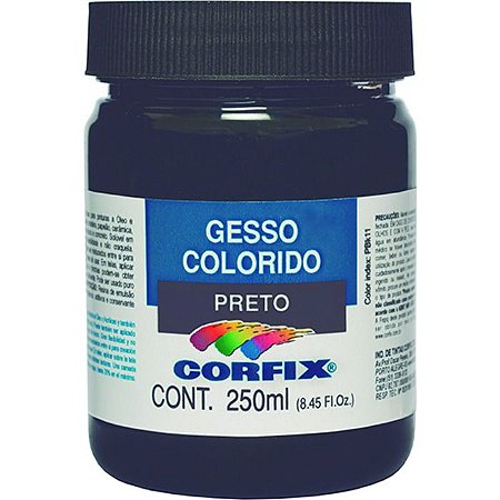 Gesso Colorido Preto 250ml - Corfix