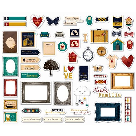Colecao Familia para Sempre - Die Cut - Juju Scrapbook