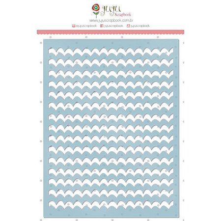 Colecao Paraiso Tropical - Stencil Chevron - Juju Scrapbook