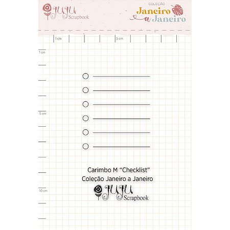 Colecao Janeiro a Janeiro - Carimbo M Check list - Juju Scrapbook