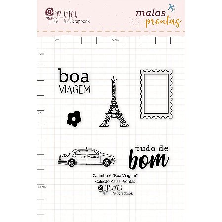 Colecao Malas Prontas - Carimbo G Boa Viagem - Juju Scrapbook