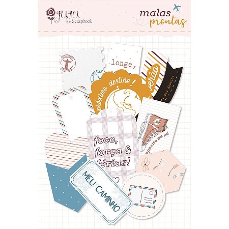 Coleção Malas Prontas - Die Cuts Pe na Estrada - Juju Scrapbook