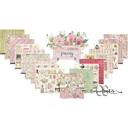 Colecao Sewing - Bloco 30,5 x 30,5cm - Carina Sartor