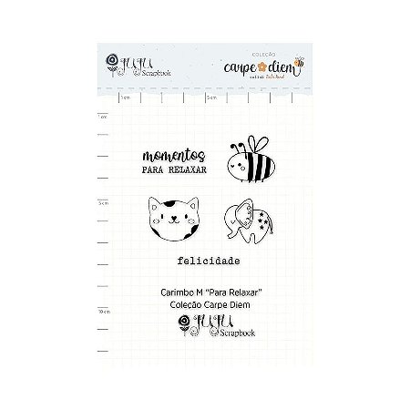 Colecao Carpe Diem - Carimbo M Para Relaxar - Juju Scrapbook