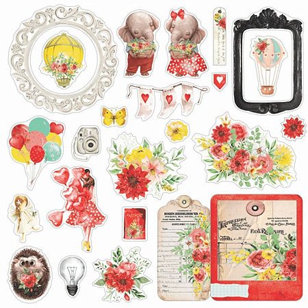 Colecao HAPPY - Die Cuts Elementos 1 - Carina Sartor