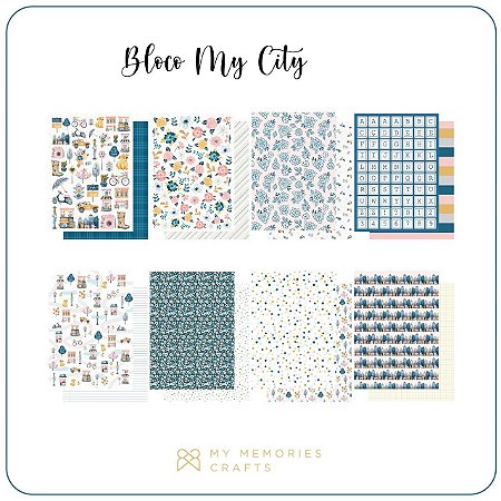Coleção My City - Bloco A4 - My Memories Crafts
