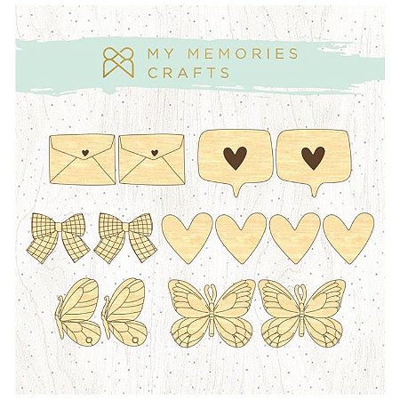Colecao Meus Encontros - Recortes em Madeira - My Memories Crafts