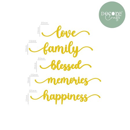 Coleção Uma Nova Primavera - Aplique Acrilico AMARELO TÍTULOS - Decore Crafts