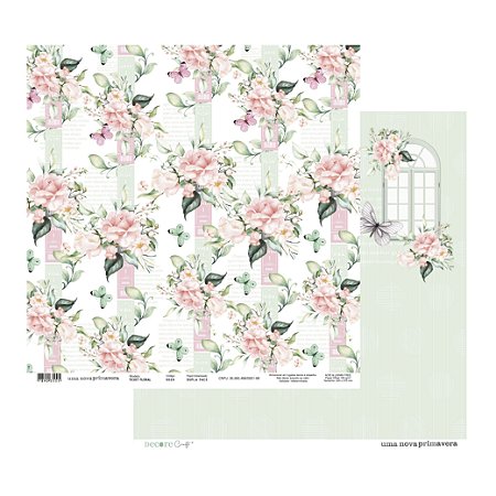 Coleção Uma Nova Primavera - Folha TICKET FLORAL - Decore Crafts