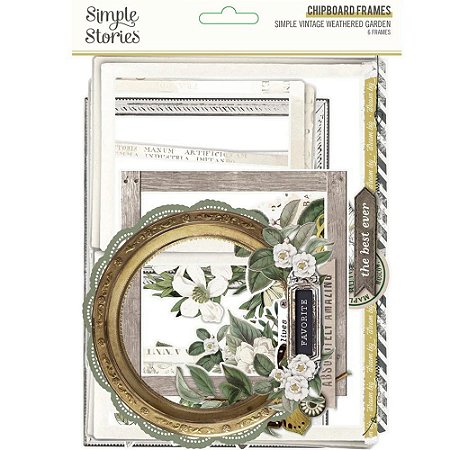 Coleção Simple Vintage Weathered Garden - Chipboard Frames (Molduras) - Simple Stories