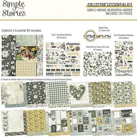 Coleção Simple Vintage Weathered Garden - Colector's Essential Kit - Simple Stories