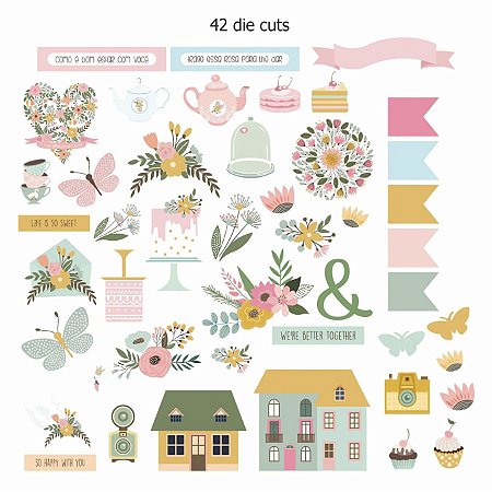 Coleção Blossom - Die cuts - Studio Baunilha