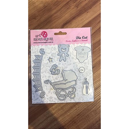 Faca de Corte - Urso Baby e carrinho de bebê - A&M