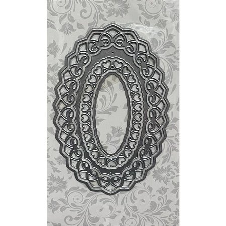 Faca de corte - Moldura Oval rendada - A&M
