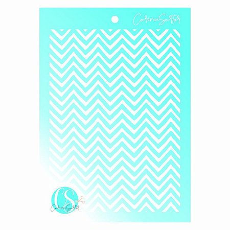 Colecao Waiting For - Stencil Chevron A5 - Carina Sartor