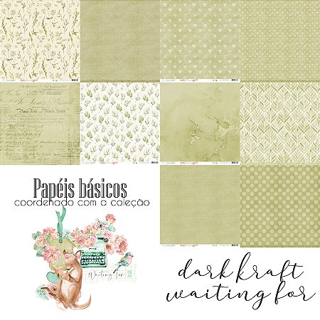 Coleção Waiting For II - Dark Kraft Base 56 a 60 (Kit 5 folhas) - Carina Sartor