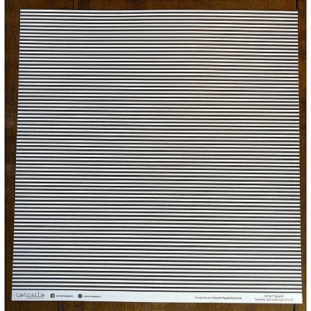 Linha Clássicos Listras Horizontais/Transversais Preto - 180g - Conceito