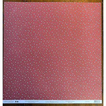 Linha Moderninhos Bolinha/Xadrez - Bordô - 180g - Conceito