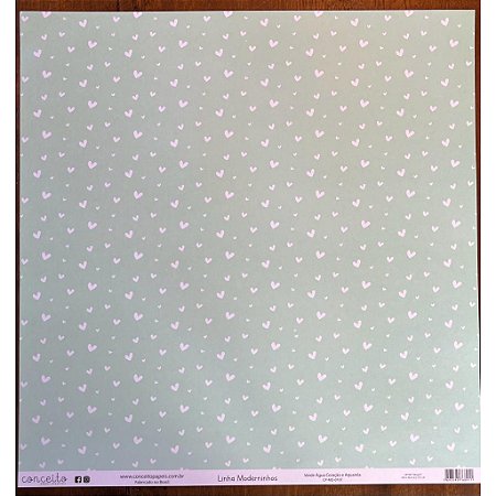 Linha Moderninhos Corações/Aquarela - Verde água- 180g - Conceito