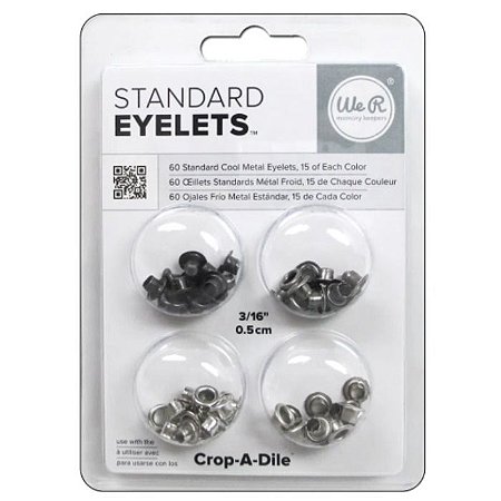 Ilhós escala de Prata - STANDARD EYELETS (60pc) - We R