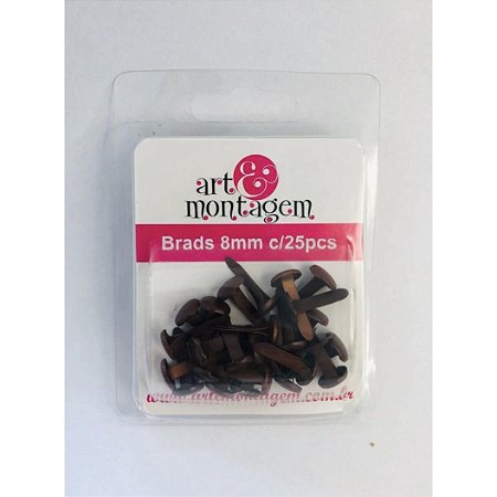 Brad 8mm Marrom - c/25pçs - A&M (bailarina)