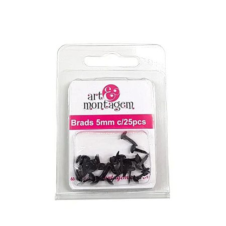 Brad 5mm Preto - c/25pçs - A&M (bailarina)