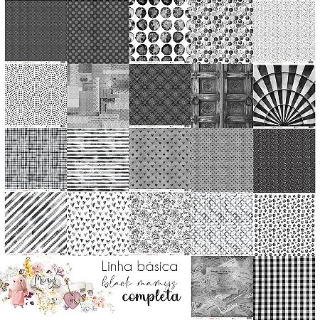 Coleção MAMYS Básicos - Black BASE 89 a 99 ( Kit 11 folhas) - Carina Sartor