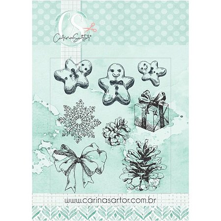 Colecao NOEL - Carimbo G - BISCOITOS (8 pçs) - Carina Sartor