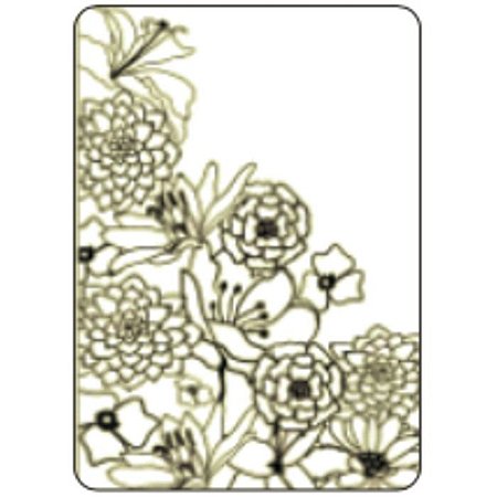 Placa de Emboss Flores de canto - A6 106X150mm - A&M