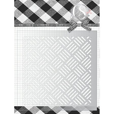 Coleção PAPYS - Stencil Xadrez (1pç) - Carina Sartor