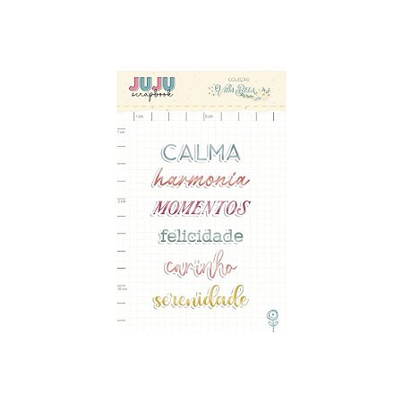 Coleção Vida Bela - Enfeite Acrilico Calma - JuJu Scrapbook