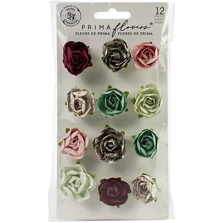 Coleção Pretty Mosaic Flowers - Peridot (12pçs) - Prima Marketing