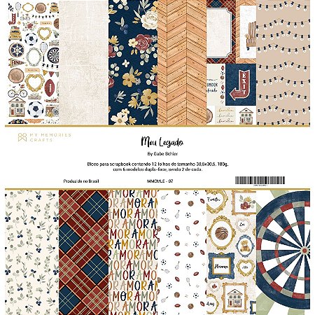 Colecao Meu Legado - Bloco 30,5 x 30,5 - My Memories Crafts - MMCMLE-07