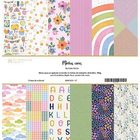 Colecao Minhas Cores - Bloco 30,5 x 30,5 - My Memories Crafts - MMCMCS-07
