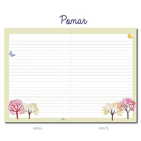 Miolo para Caderno - Pomar (140x200mm) - Papel Bonito