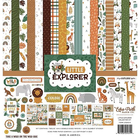 Little Explorer - Kit Collection (12 papéis + 1 folha stickers) - Echo Park