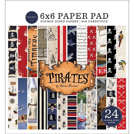 Pirates - Paper Pad 6 x 6" (Bloco 15 x 15cm) - Carta Bella